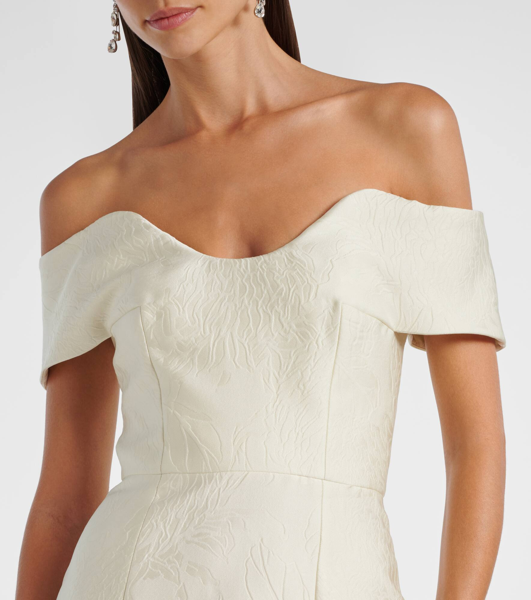 Aislinn floral pencil cloque gown - 4