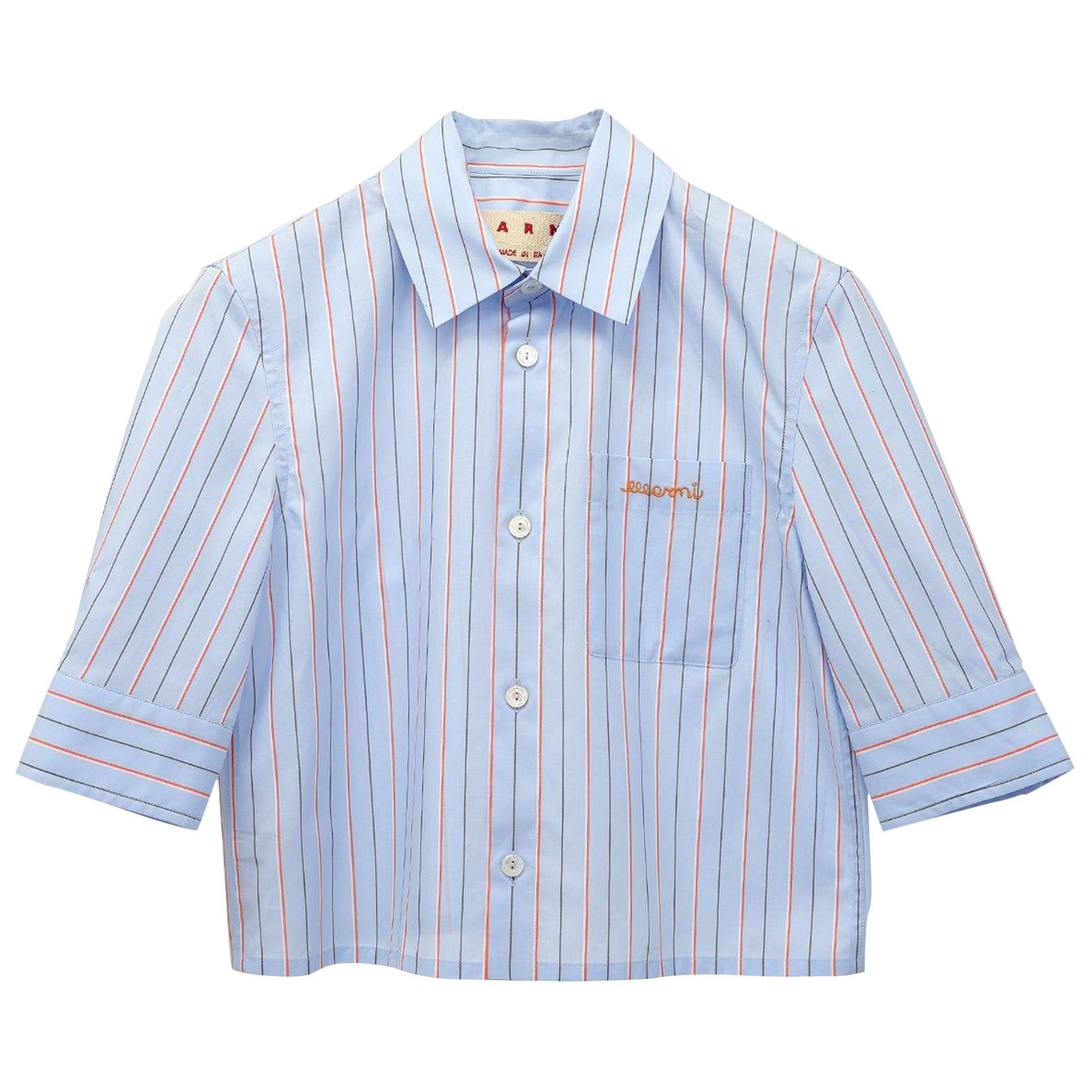 Marni Short-Sleeve Shirt 'Iris Blue' - 1