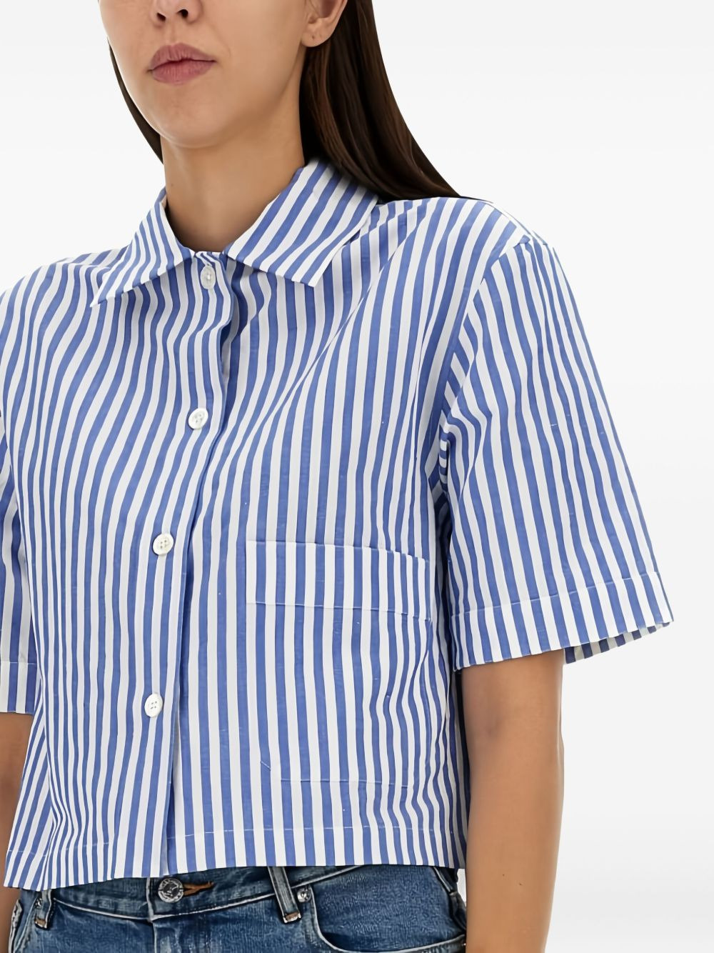 striped short-sleeve shirt - 4