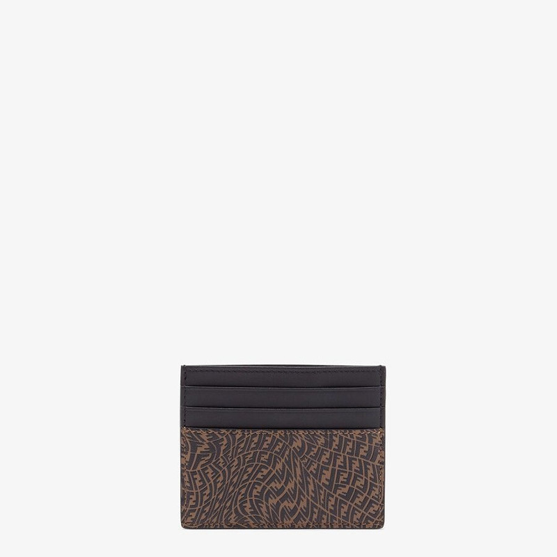 Brown leather cardholder 1