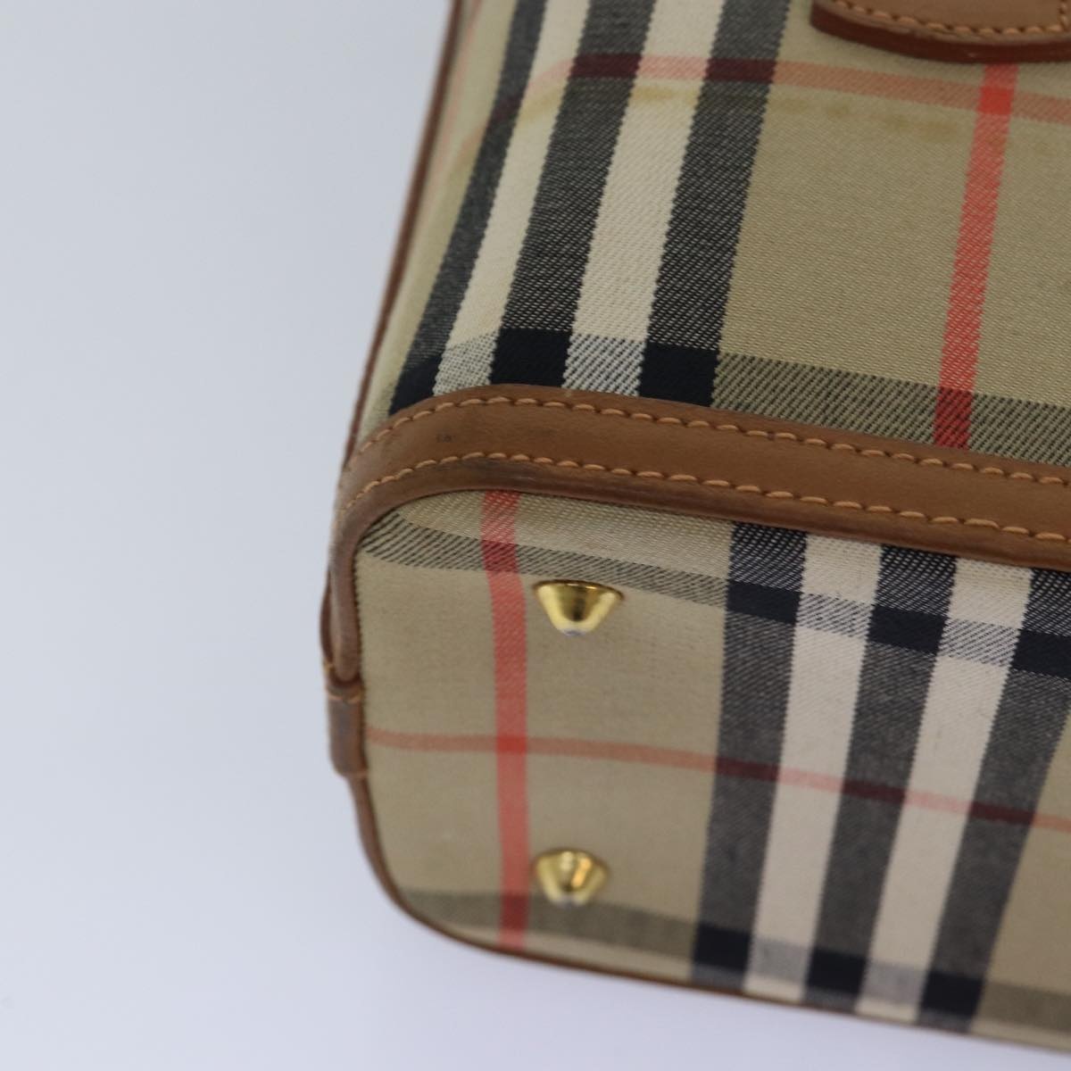 Burberry Nova Check Hand Bag Canvas Beige - 16