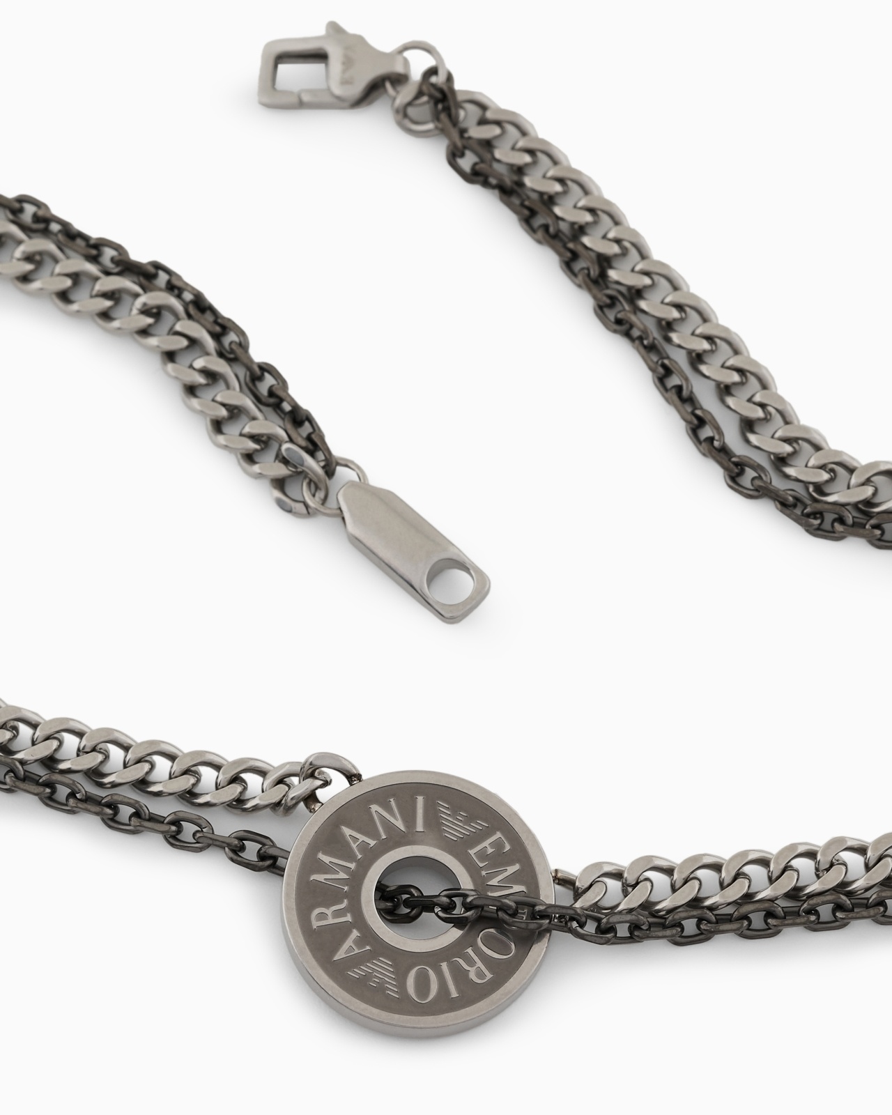 STAINLESS STEEL AND IP GUN-PLATING CHAIN NECKLACE - 3
