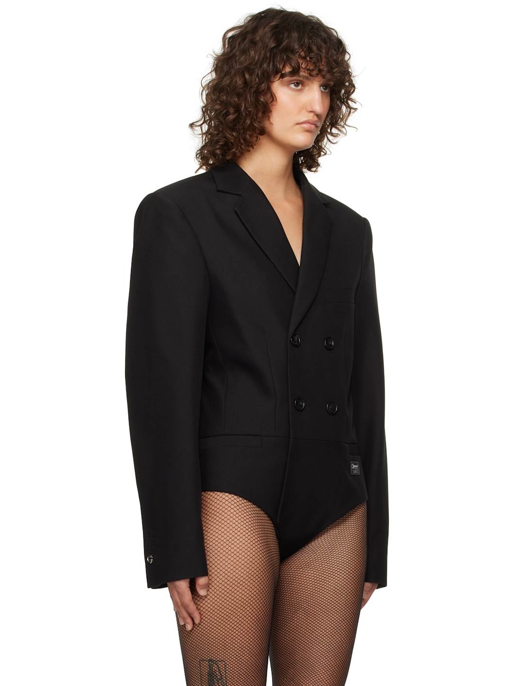 Black Tailored Bodysuit - 2