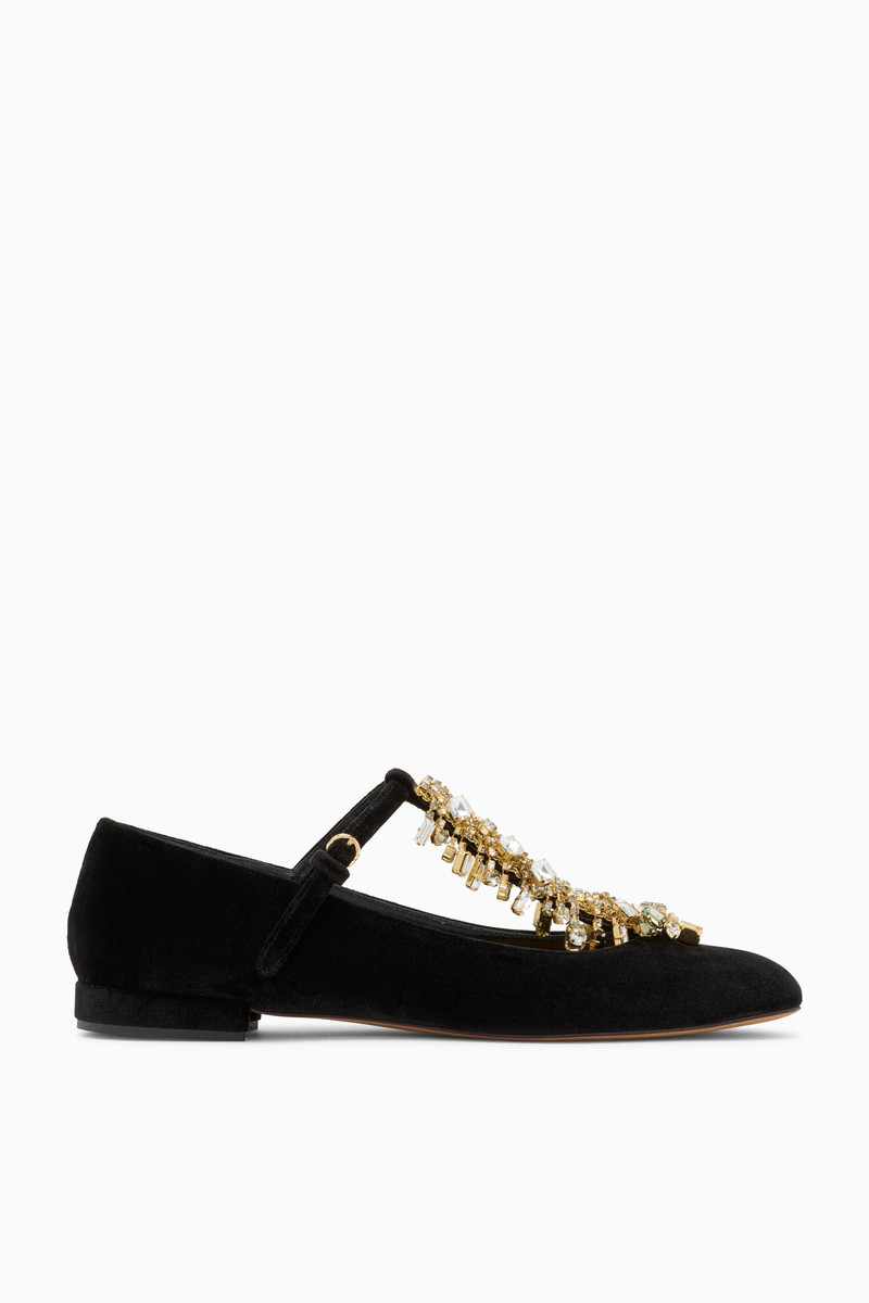 Bianca Crystal T–Strap Ballerina 1