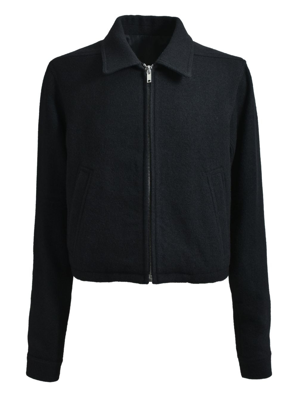 zip-up wool jacket - 1