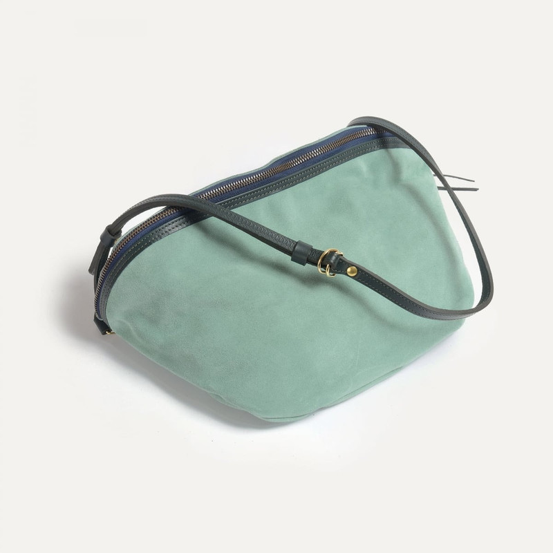 Bleu de Chauffe BEA XL BELT BAG / SUEDE - JADE GREEN outlook