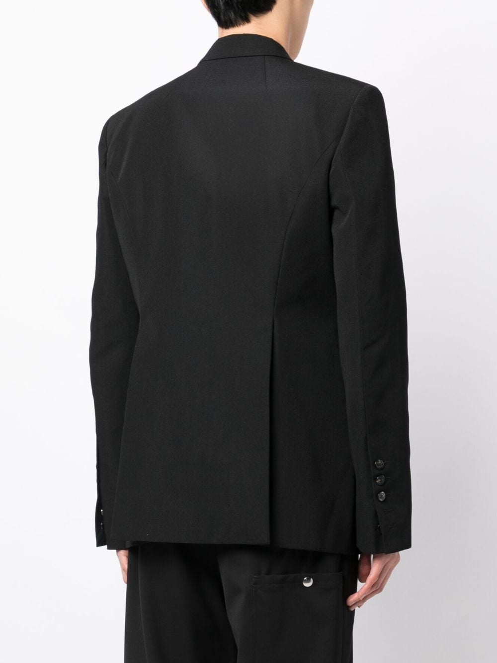 seam-detail single-breasted blazer - 4