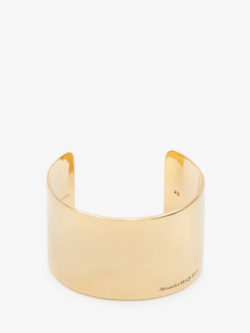 Tall Open Cuff in Antique Gold - 1