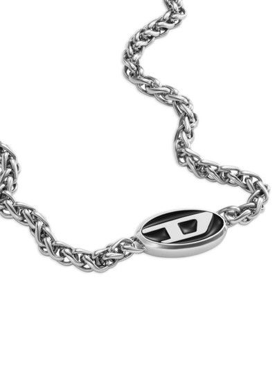 Diesel logo-pendant chain necklace outlook