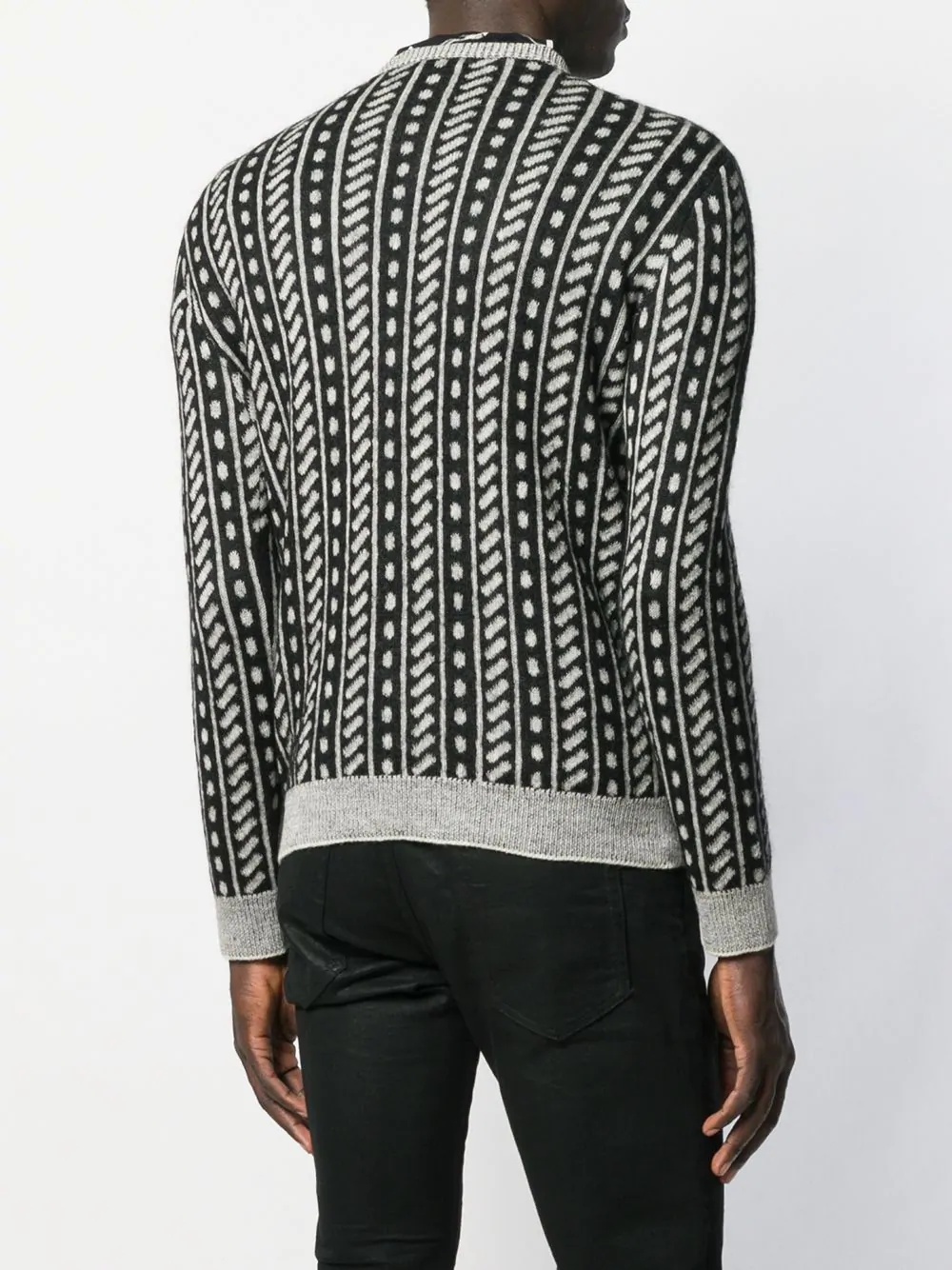 trompe l’oeil stripe sweater - 4