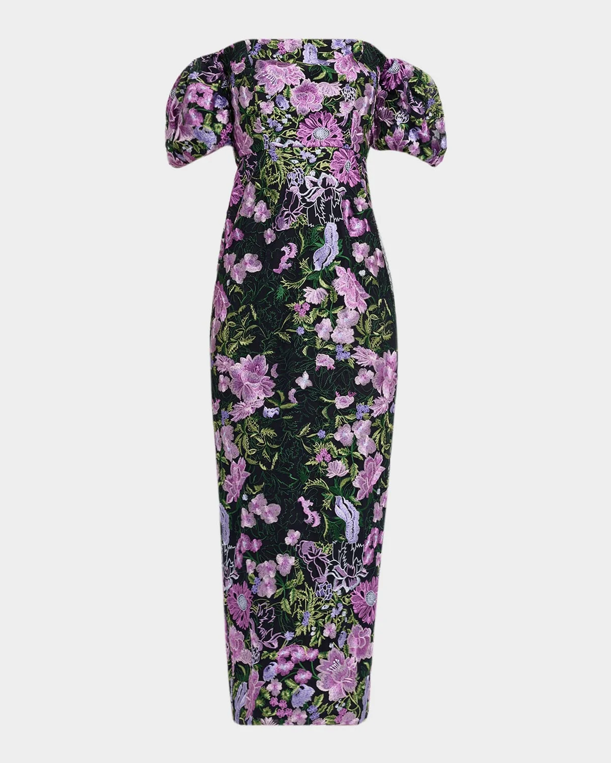 Nene Floral-Embroidered Column Gown - 1