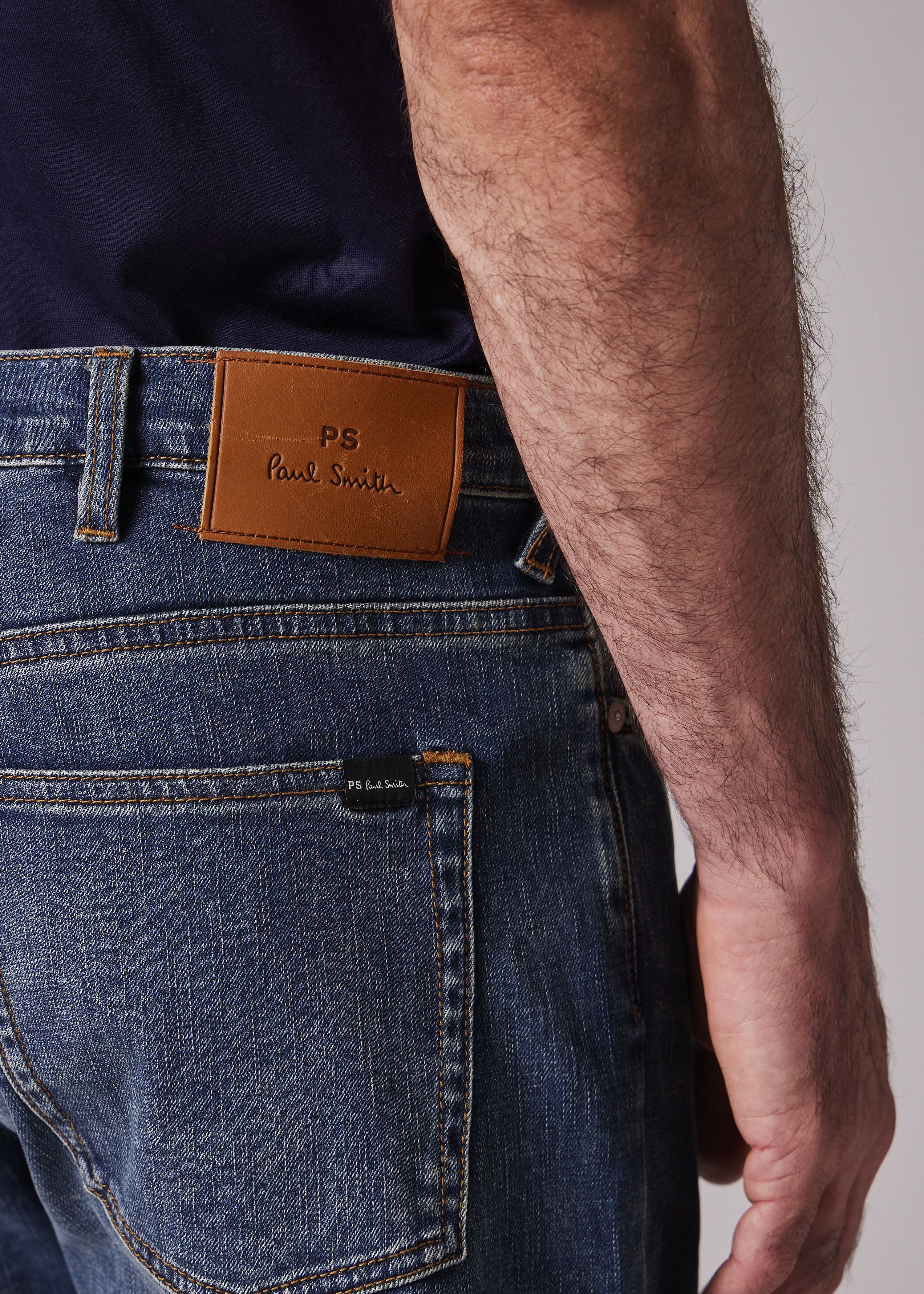 Tapered-Fit 'Crosshatch Stretch' Jeans - 6