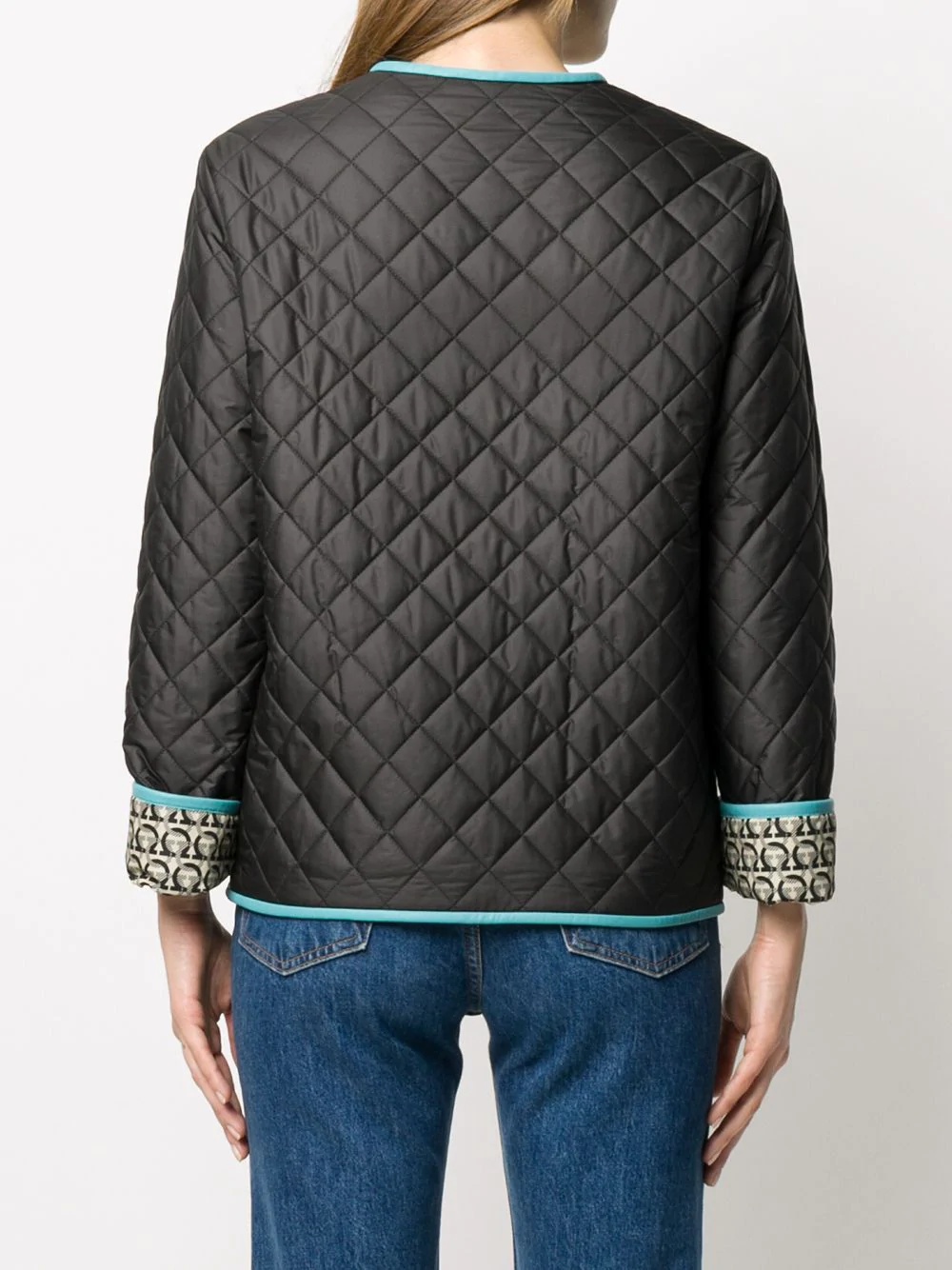 reversible diamond quilted rain jacket - 4