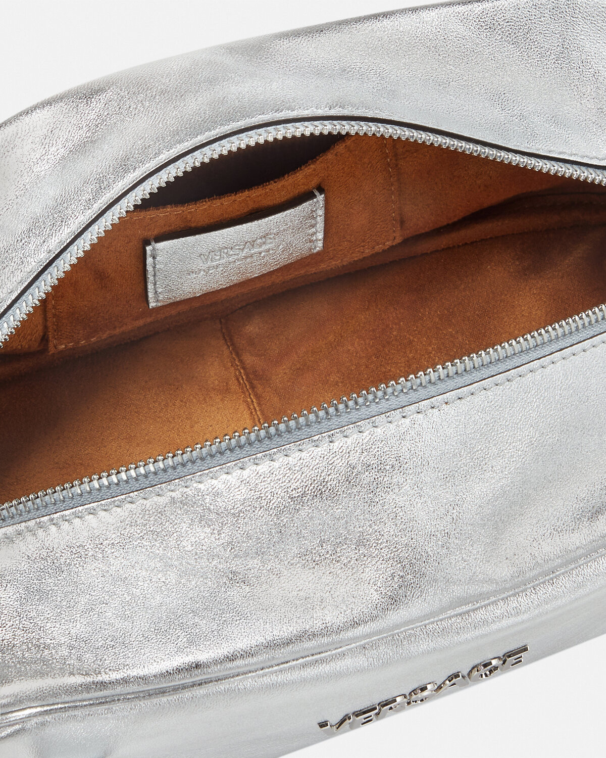 Versace Tag Bowling Metallic Shoulder Bag - 3