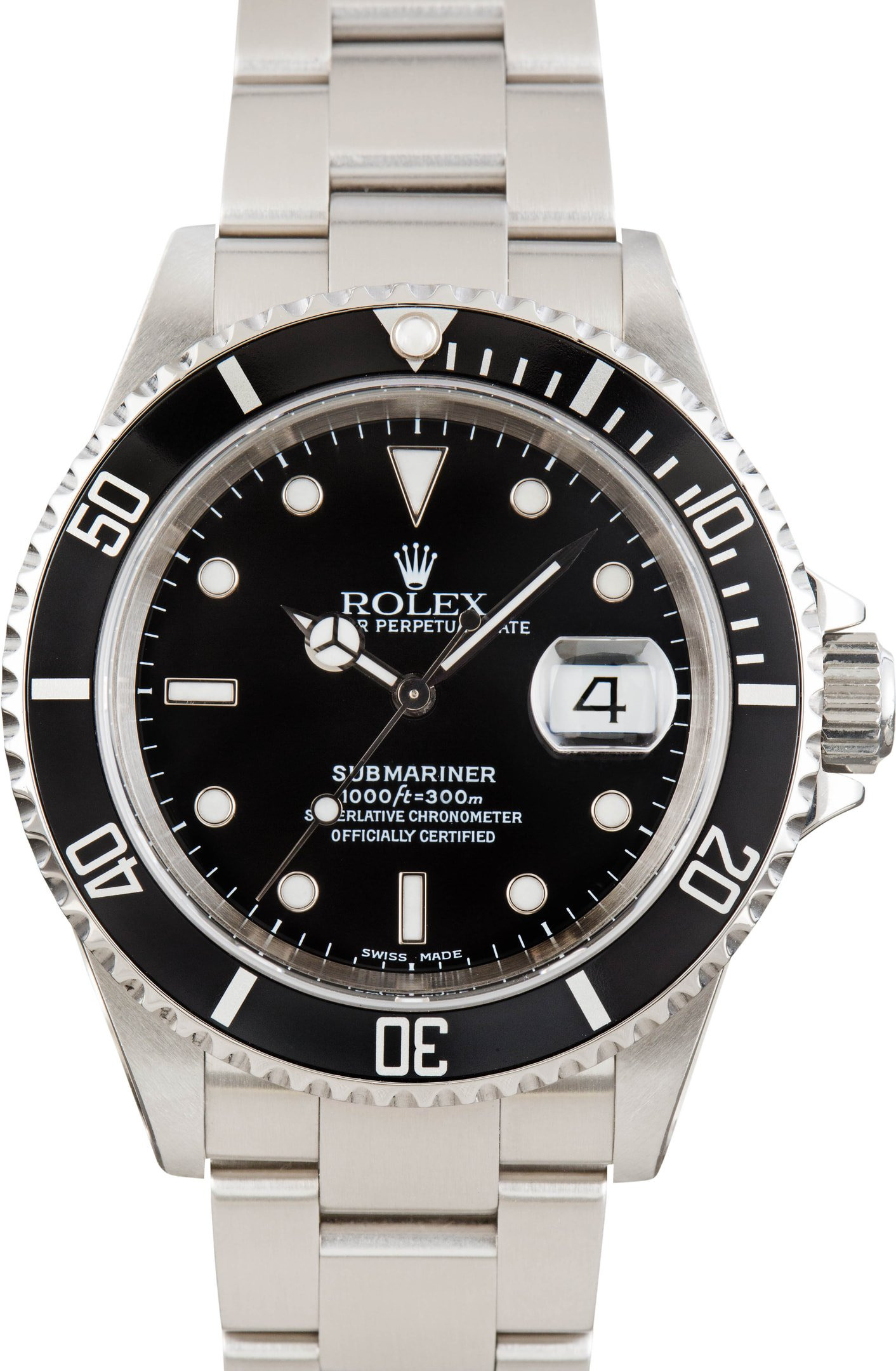Pre-owned Rolex Submariner Ref 16610 Stainless Steel - 1