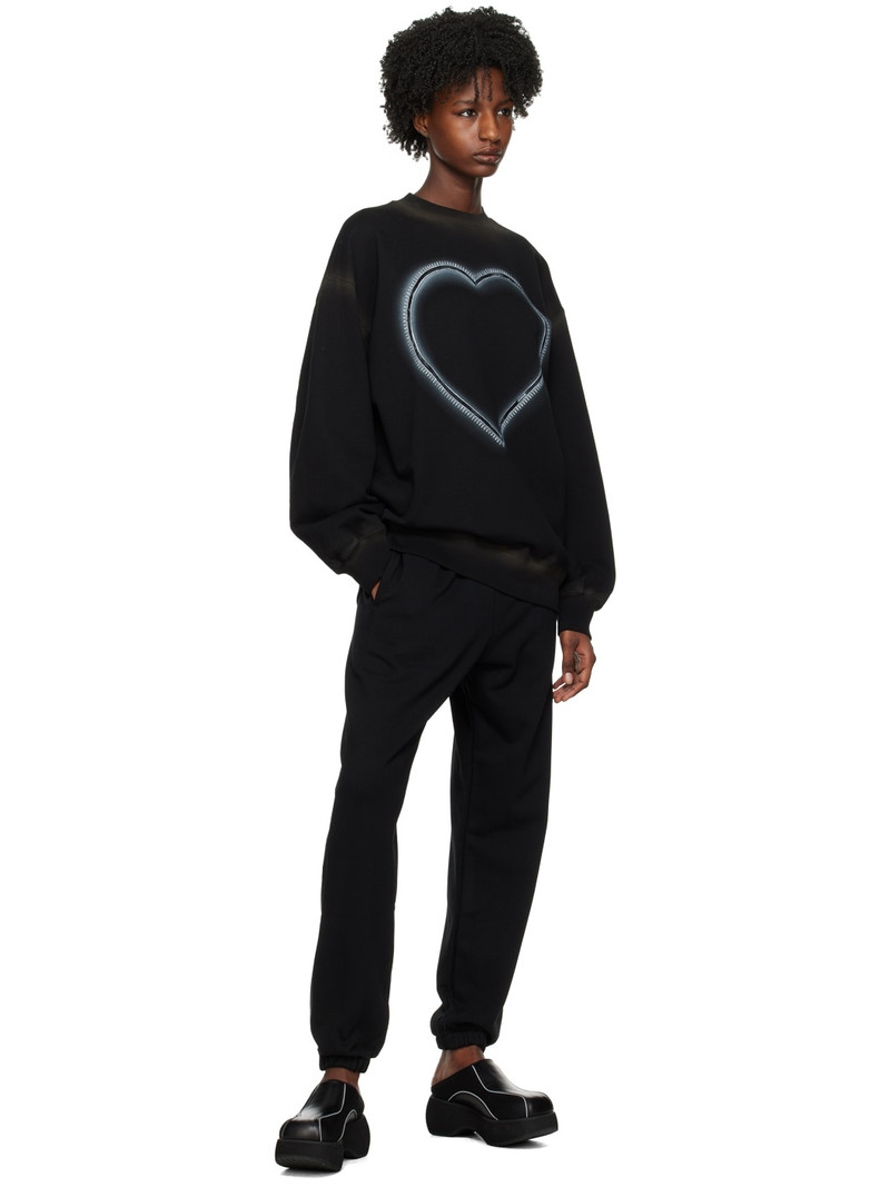 We11done Black Heart Choker Sweatshirt outlook