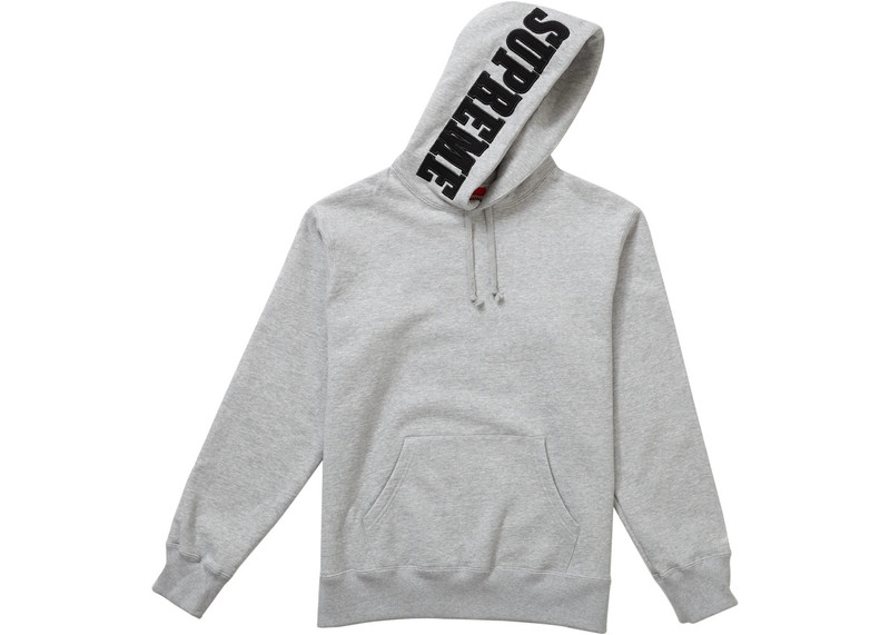 Supreme Supreme Mirrored Logo Hooded Sweatshirt (FW19) Heather Grey outlook