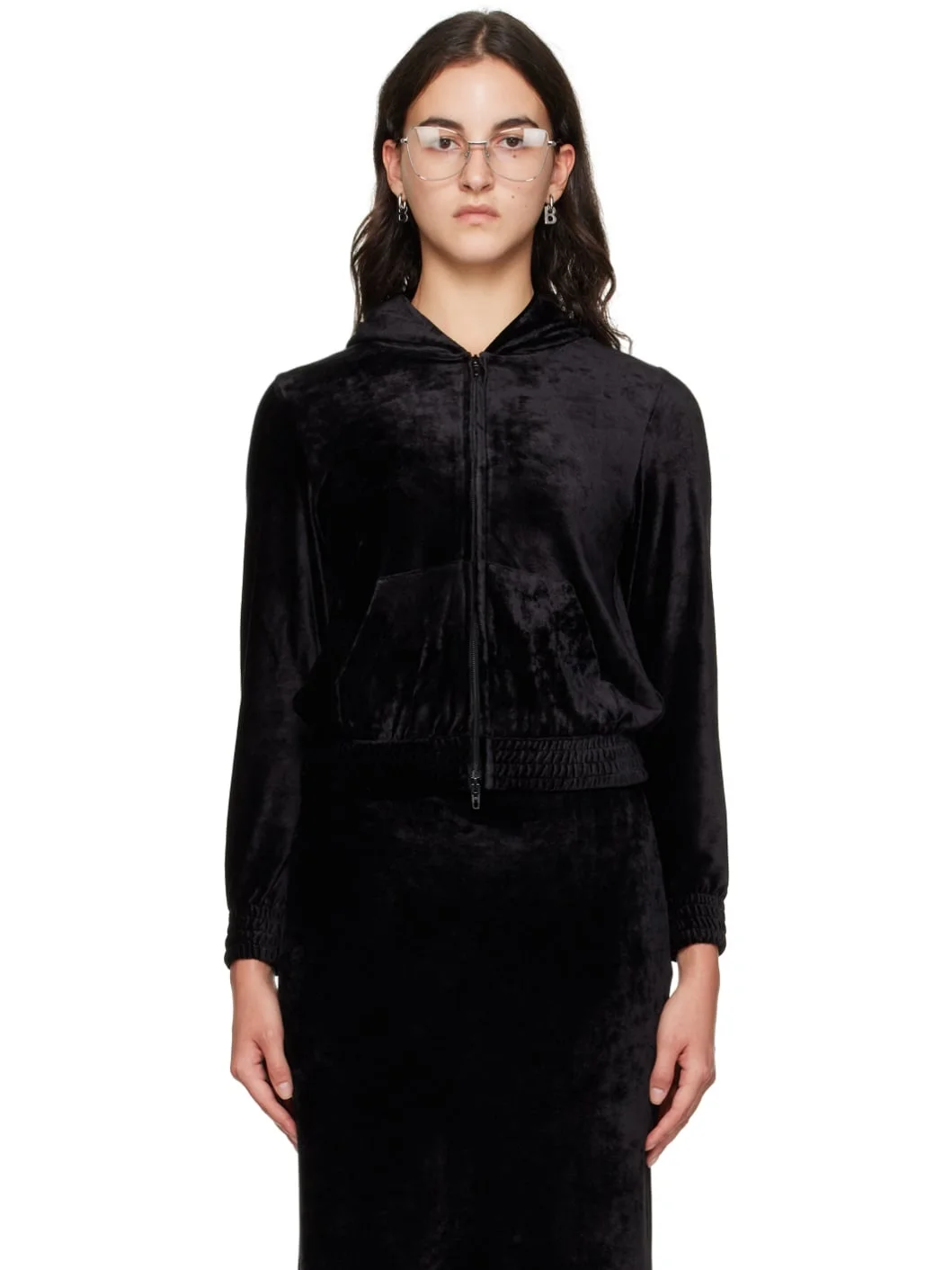 Black BB Paris Strass Hoodie - 1