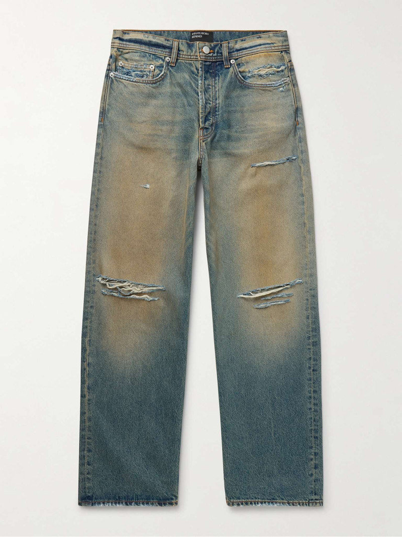 Corpse Pose Wide-Leg Distressed Jeans 1