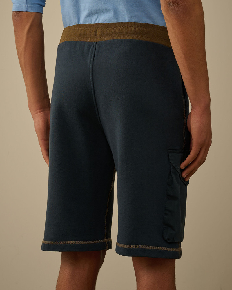 Diagonal Fleece Mixed Cargo Shorts 6
