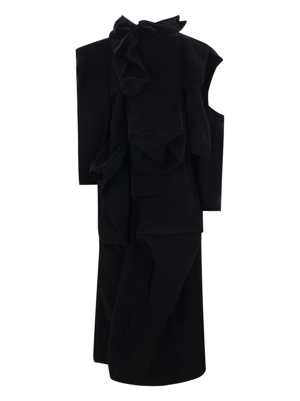 draped coat - 2