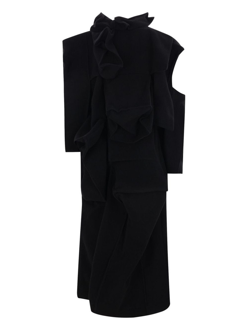 Yohji Yamamoto draped coat outlook