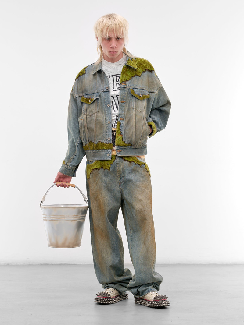 doublet Moss Embroidery Denim Jacket outlook