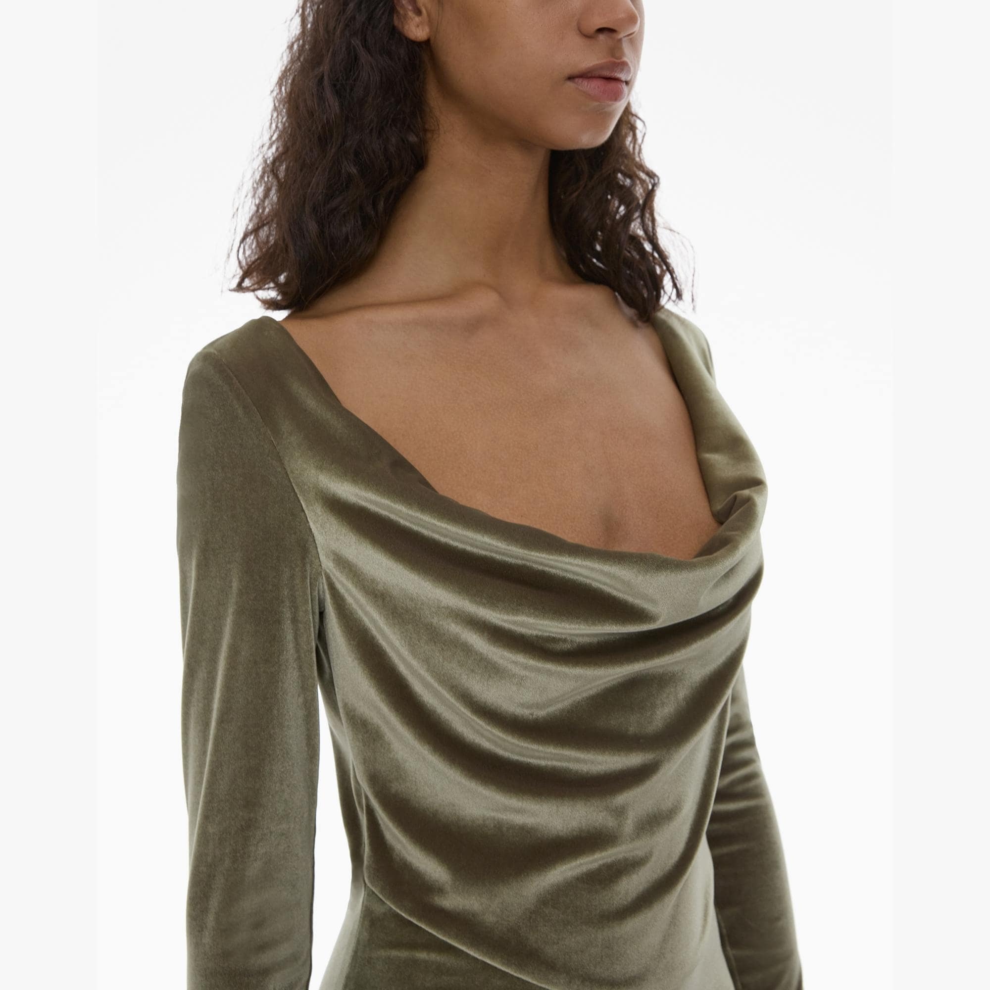VELVET ASYMMETRICAL DRESS - 6