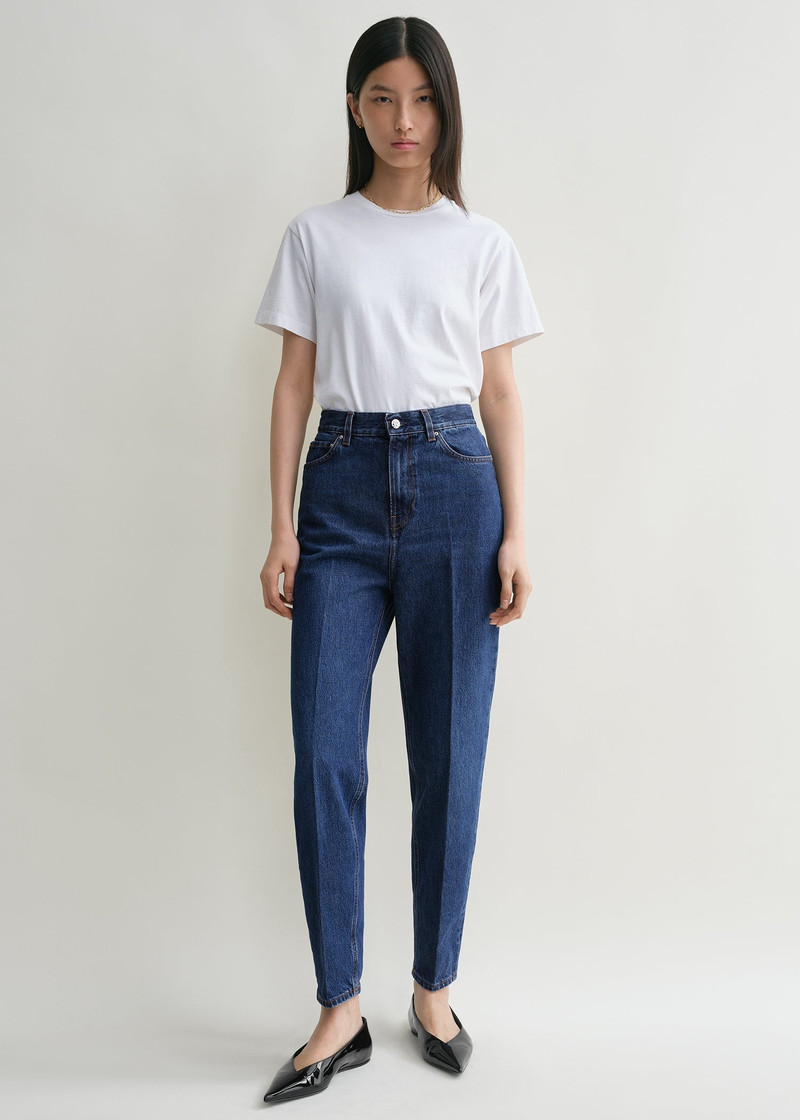 TOTEME Tapered leg denim dark blue outlook