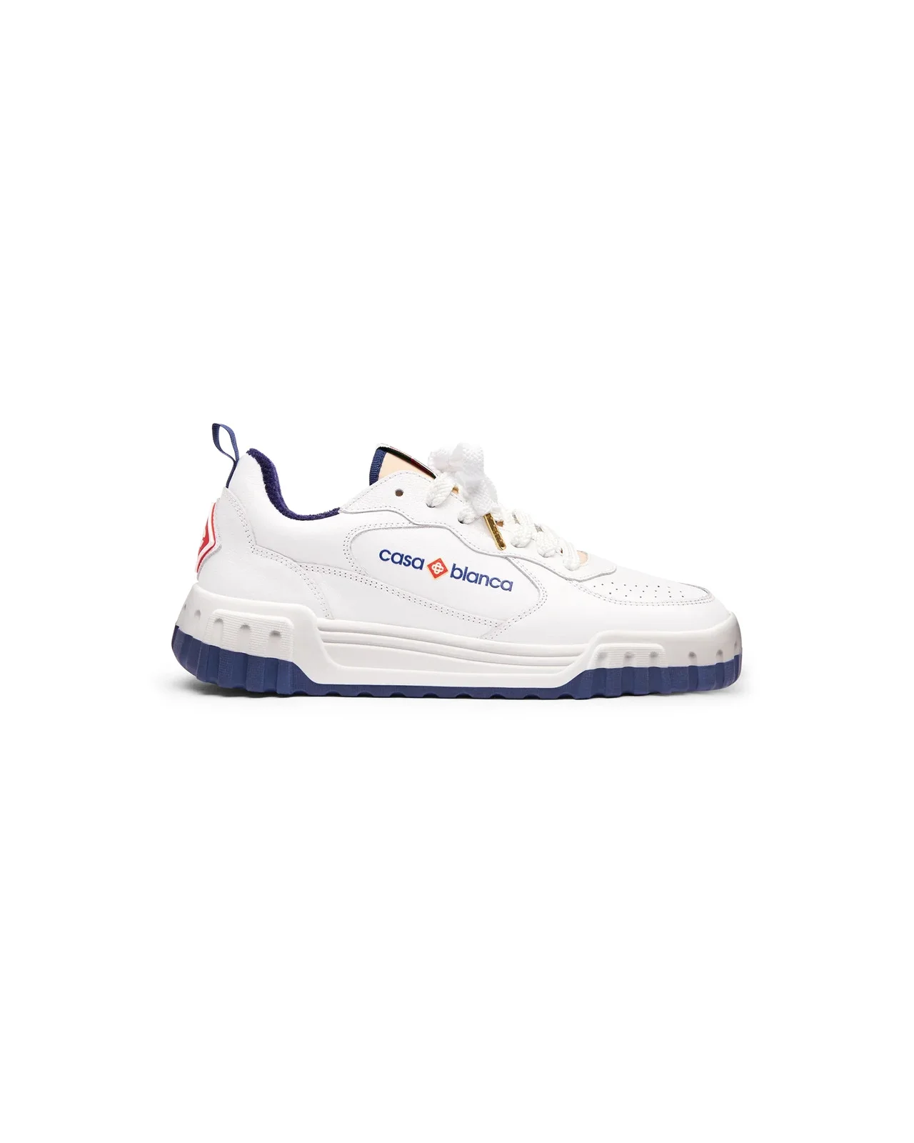 Mens The Court White & Navy Sneaker - 1