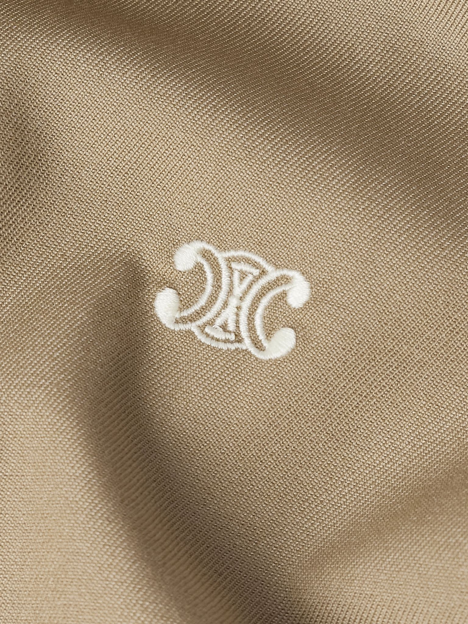Logo-Embroidered Wool and Cotton-Blend Gabardine Blouson Jacket Camel - 6