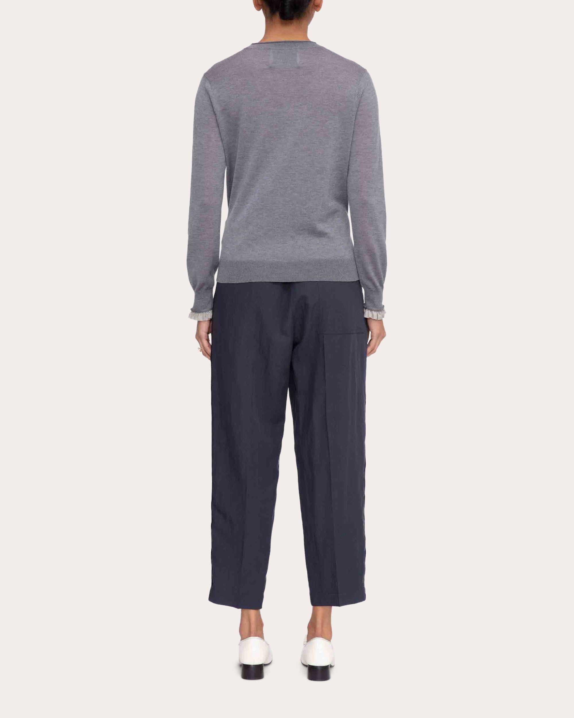 Layered Wool-Silk Blend Sweater - 2