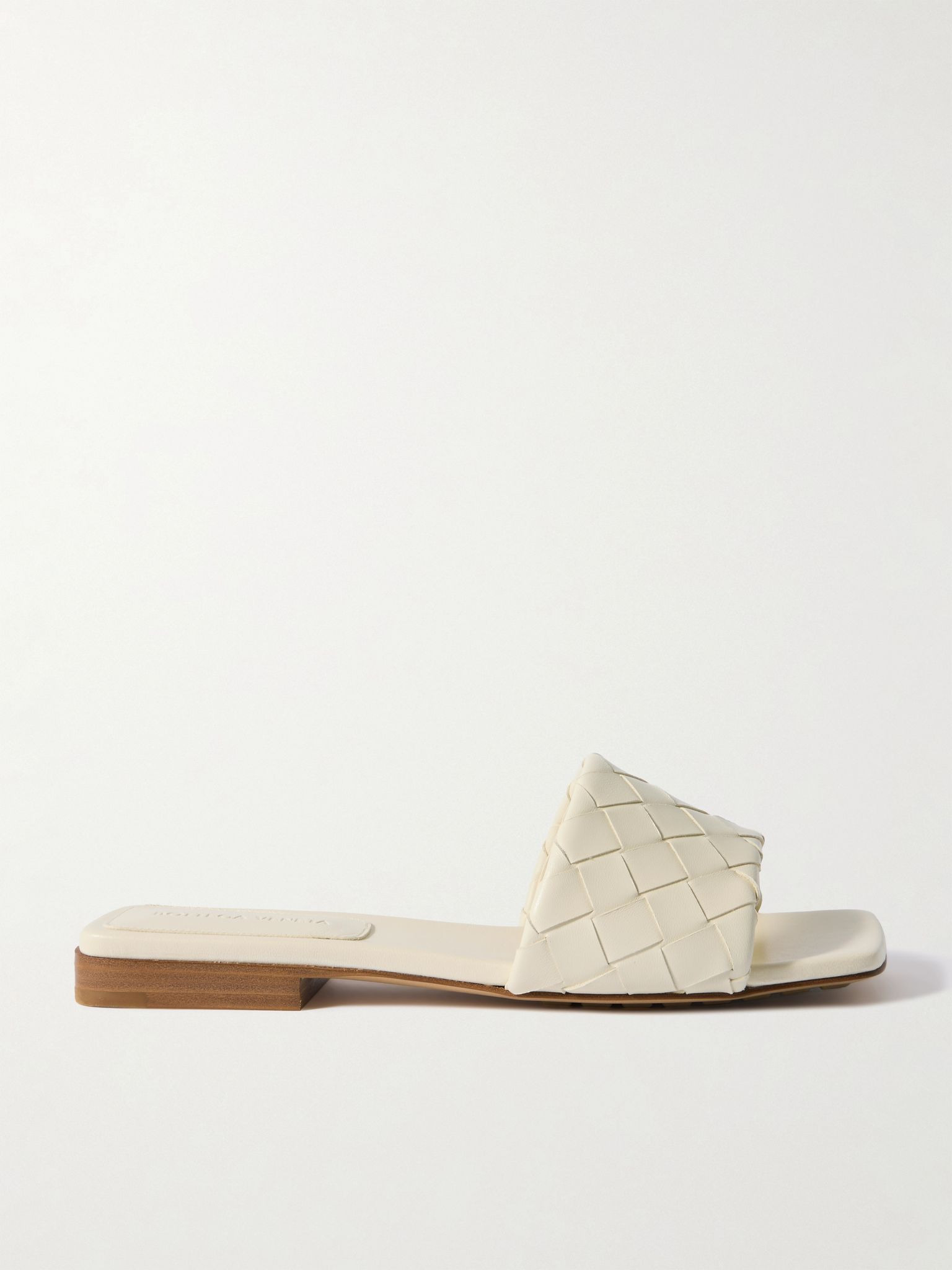 Riva intrecciato leather slides Off-white - 1