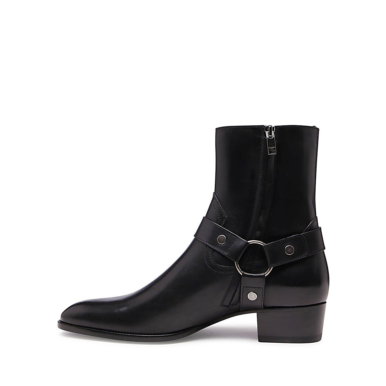 black leather wyatt harness boots - 2