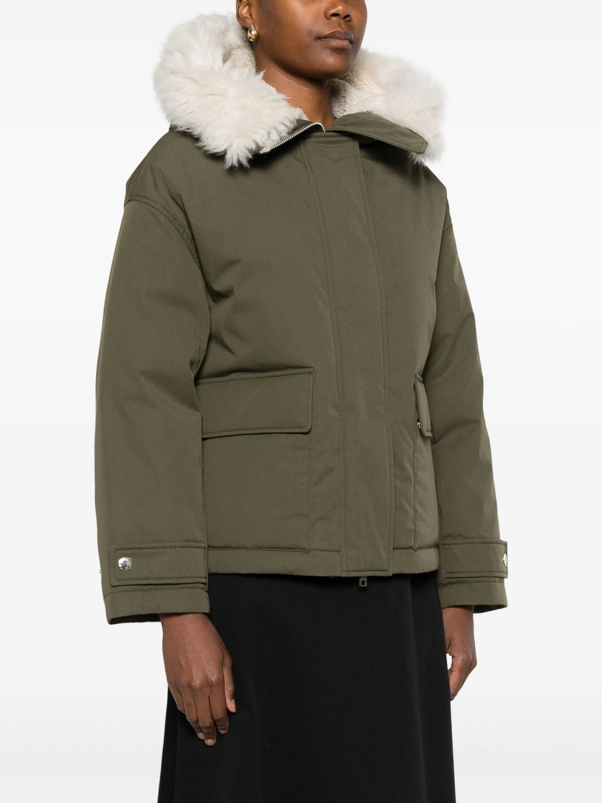 Yves Salomon Hooded Patch-pocket Jacket - 2