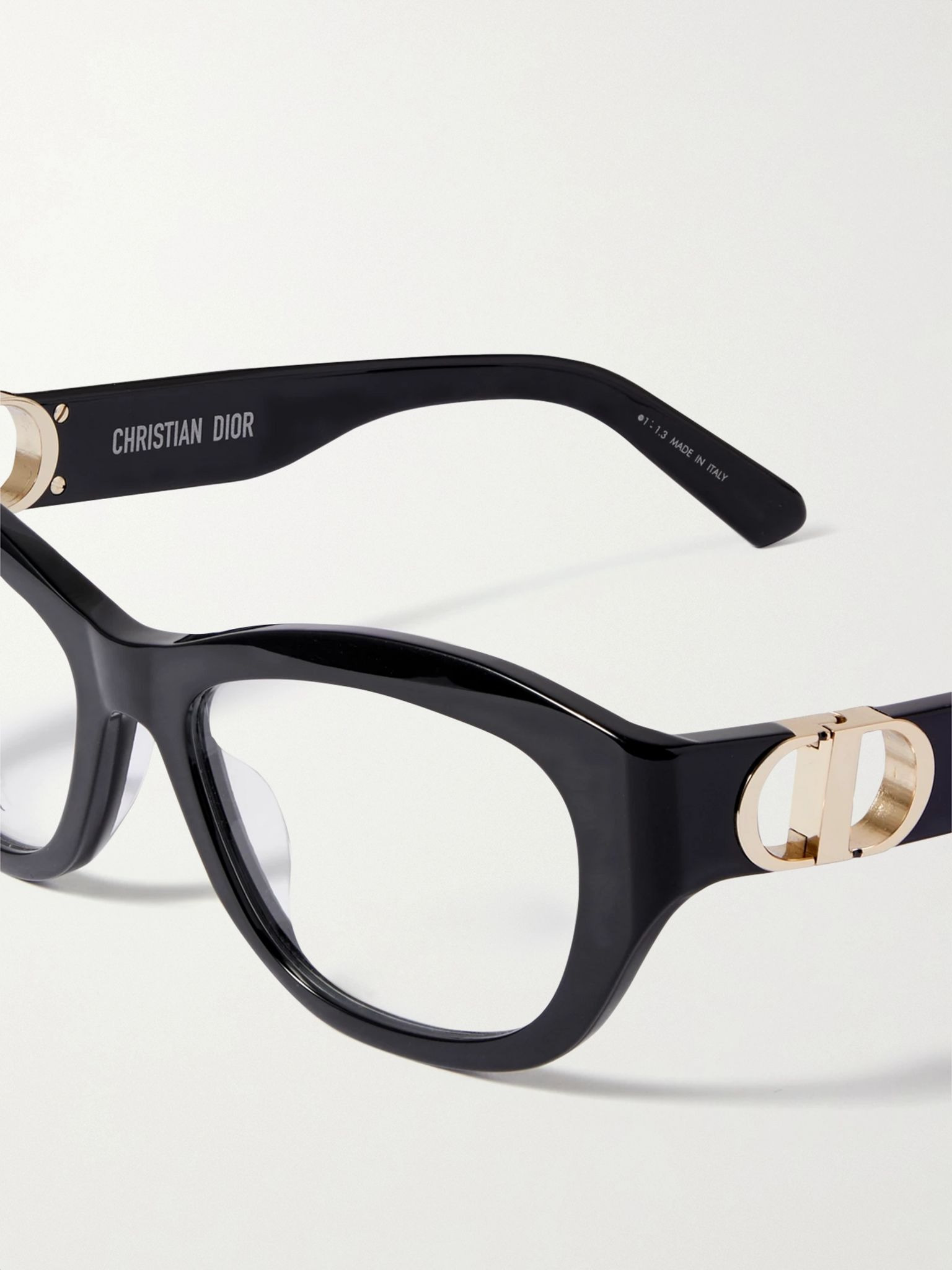 30Montaigne0 B1I oval-frame acetate optical glasses Black - 4