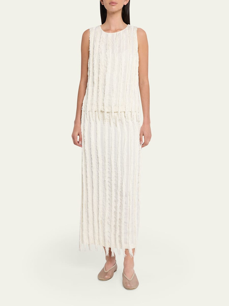 ZANKOV Merino Wool/Silk Pleated Maxi Skirt outlook