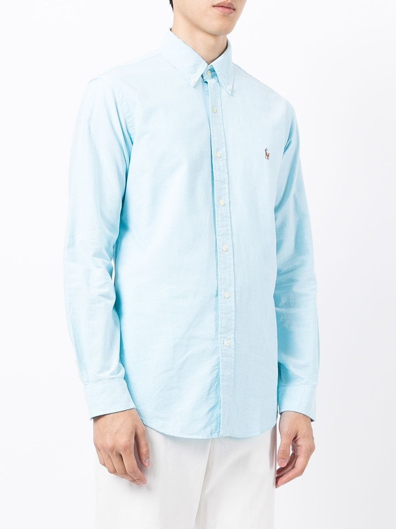 logo-embroidered shirt 3