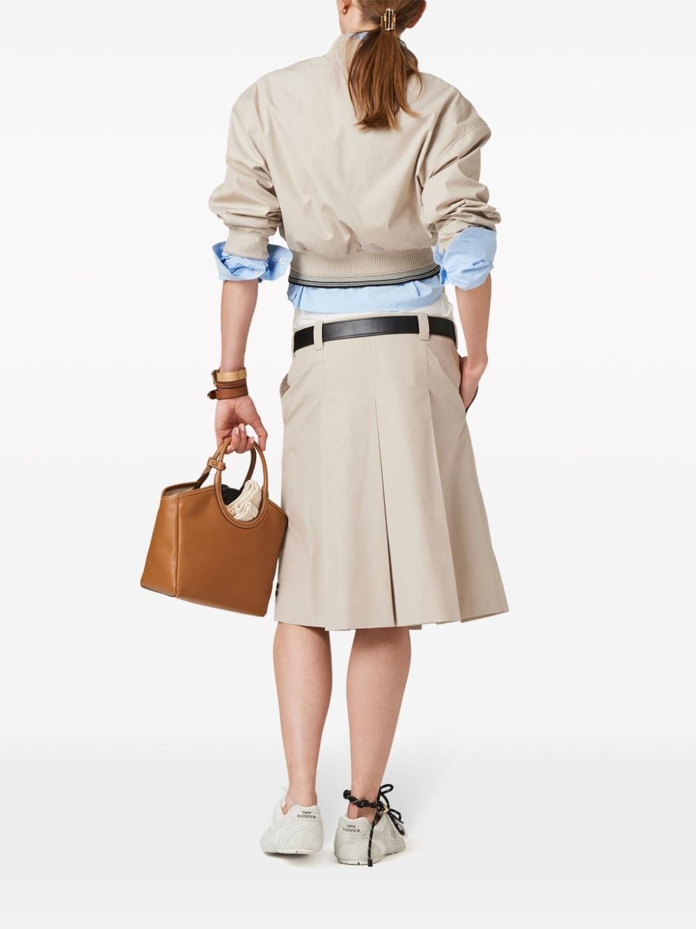 pleated gabardine skirt - 3