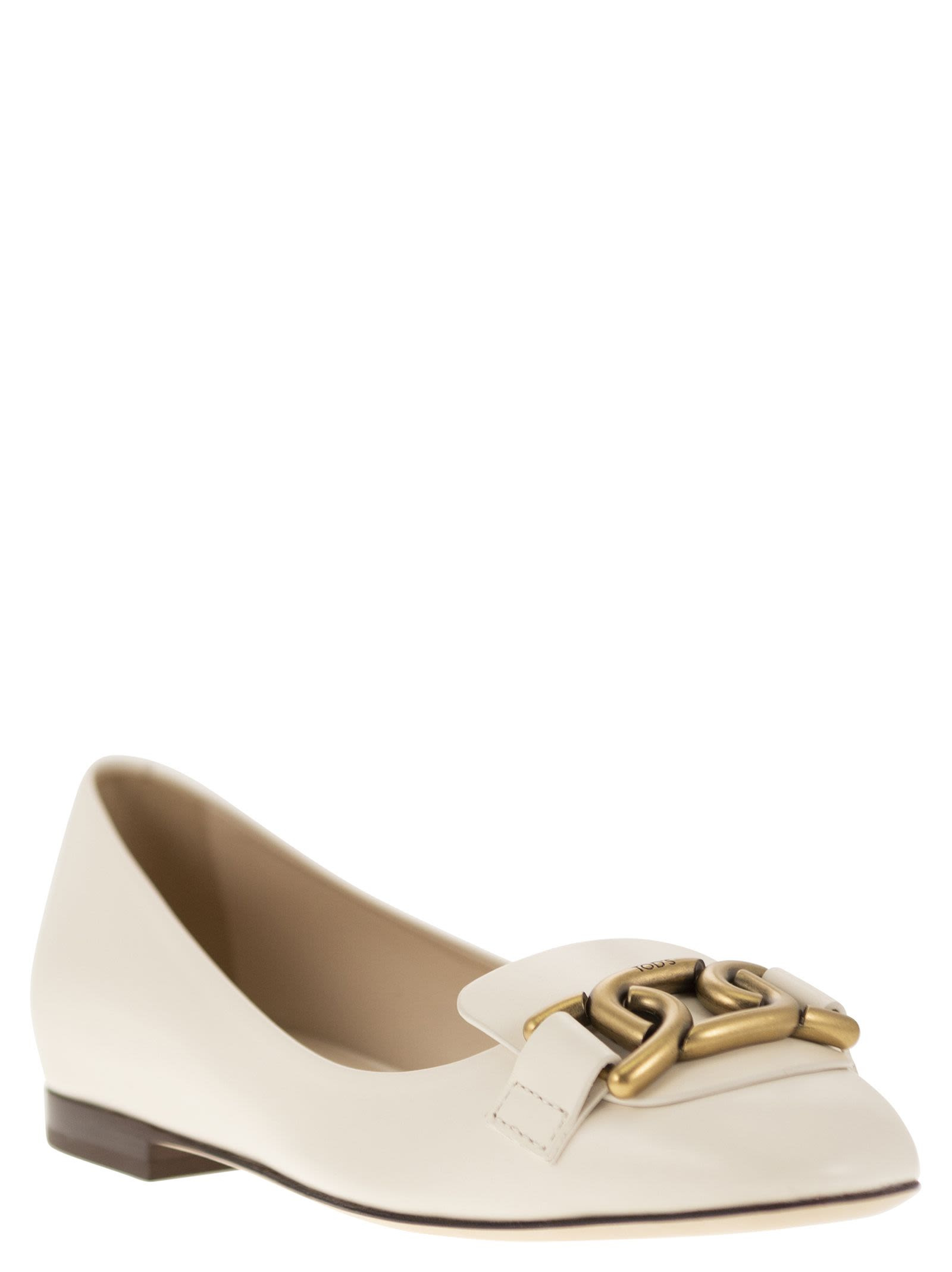 Tod's Women Leather Ballerina With Accessory - 2