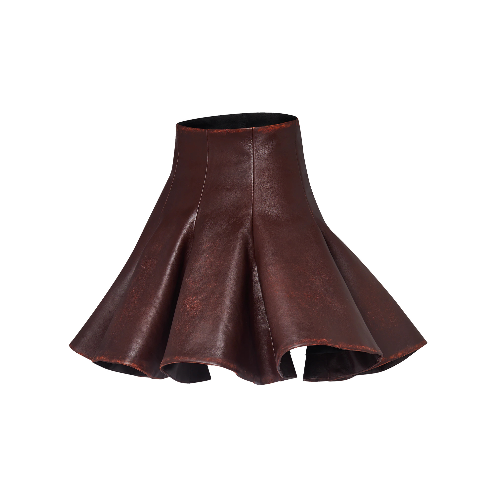 Pleated Calfskin Circle Skirt - 2