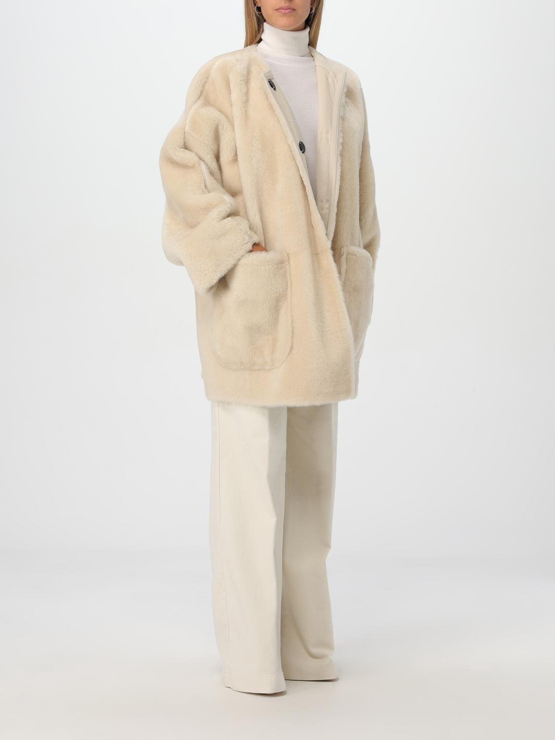 Max Mara Coat Woman Ivory - 2