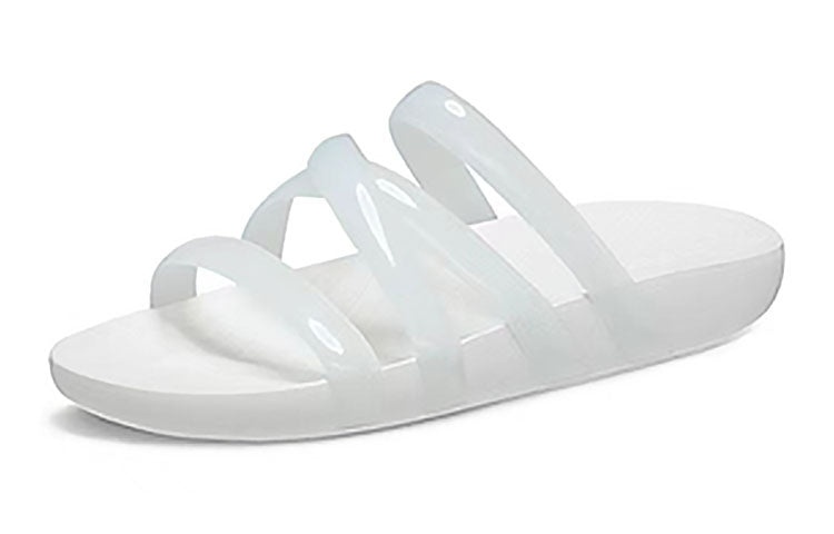 (WMNS) Crocs Splash Glossy Strappy Sandal 'White' 208537-100 - 3