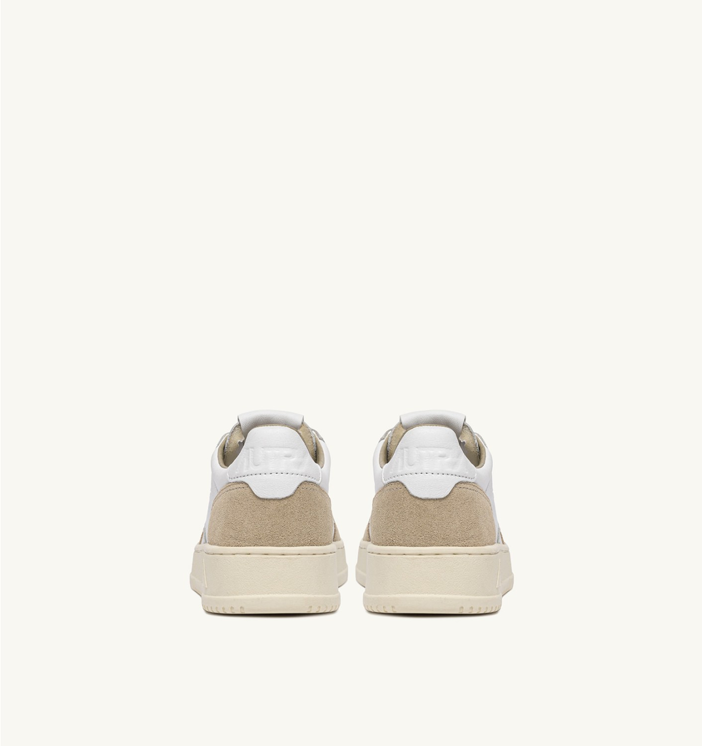 MEDALIST LOW SNEAKERS IN WHITE LEATHER AND SPONGE SUEDE - 3