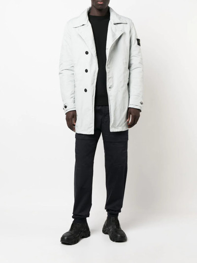 Stone Island off-centre button-fastening coat outlook