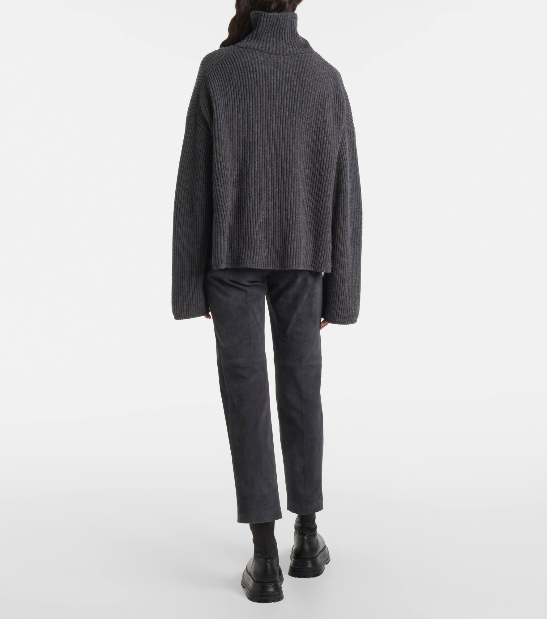 Ribbed-knit wool-blend turtleneck sweater - 3