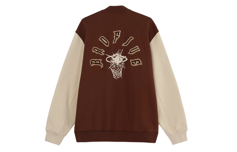 Li-Ning Li-Ning BadFive Graphic Baseball Jacket 'Brown Beige' AJDT043-7 outlook