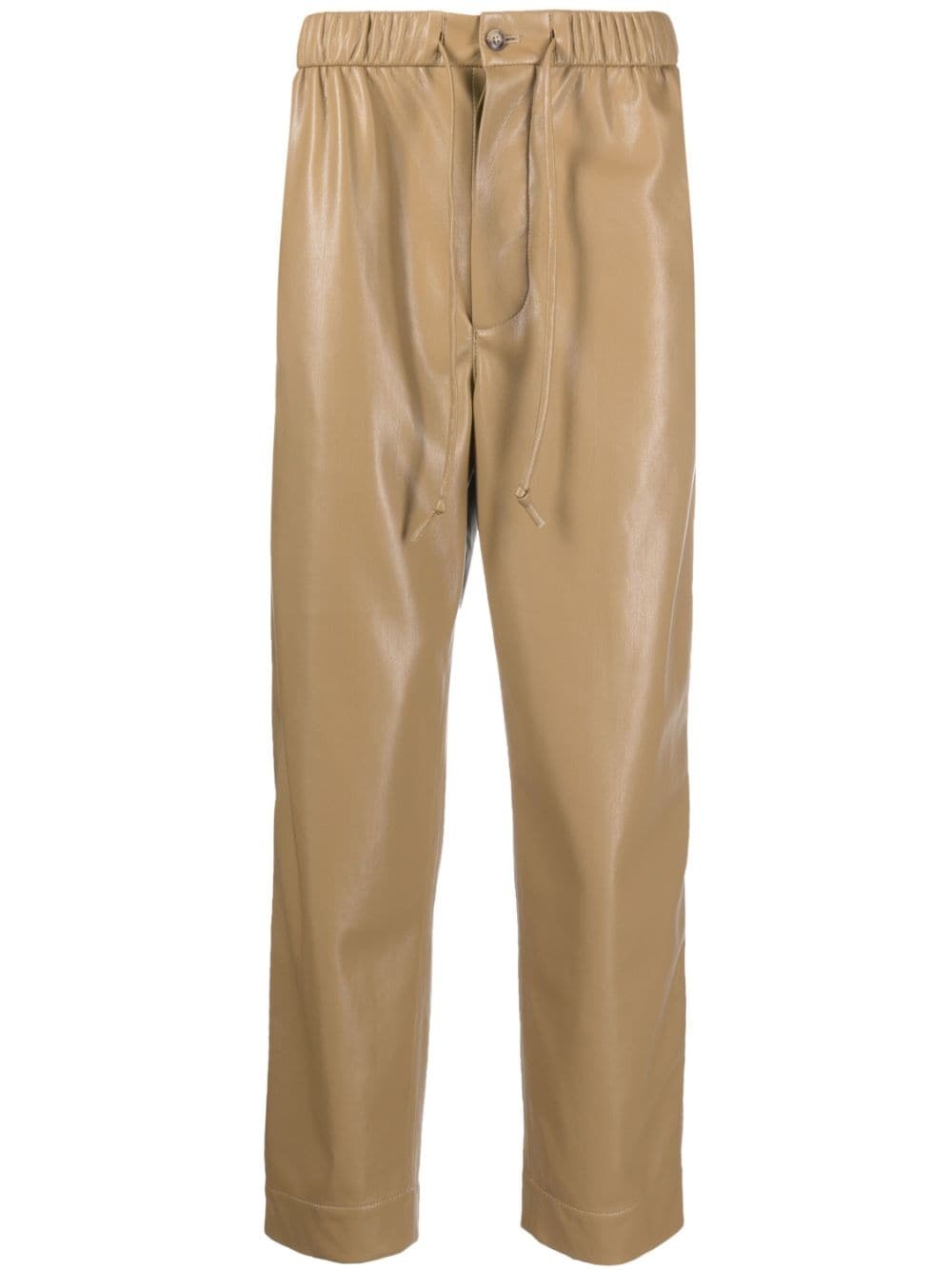 drawstring waist tapered trousers - 1