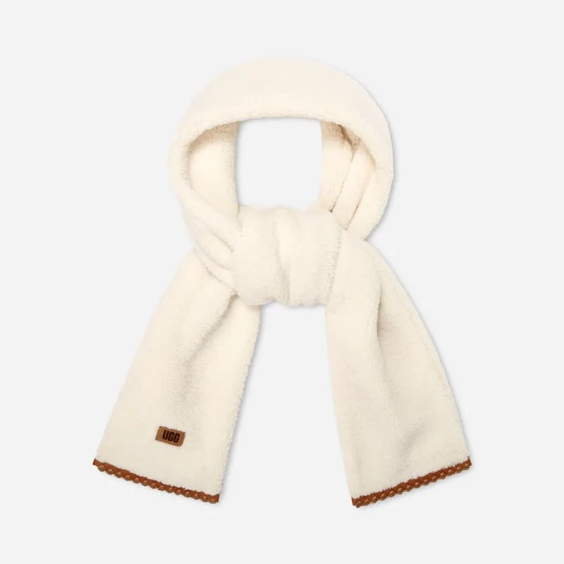 ® Women's ®fluff Scalloped Scarf Fleece Scarves in Nimbus - 1