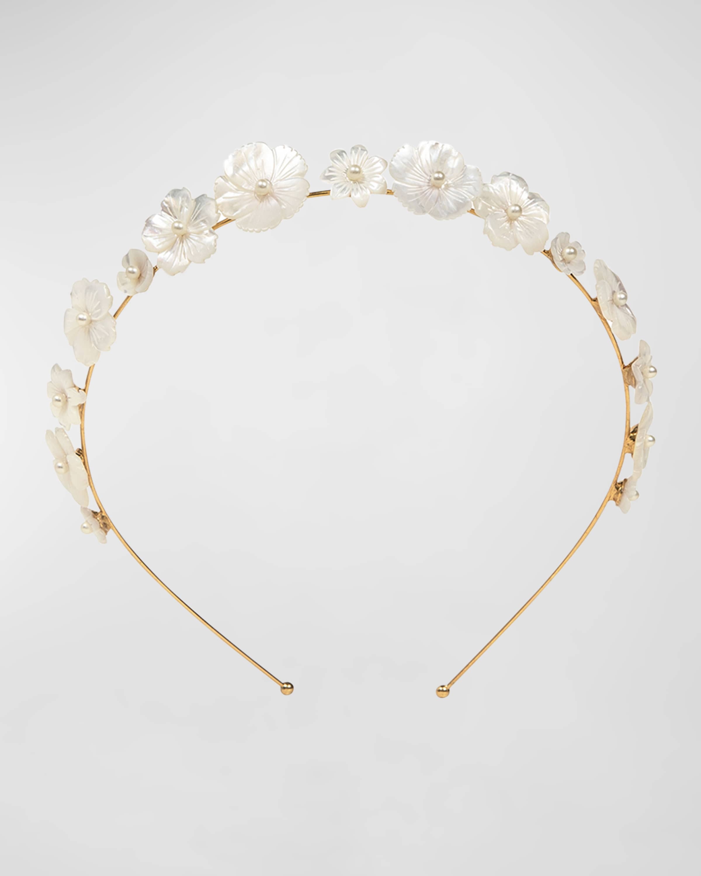 Jennette Pearly Skinny Headband - 1